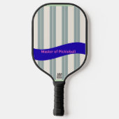 Master of Pickleball Paddle – Blue Wave Stripe  ピックルボールラケット (裏面)