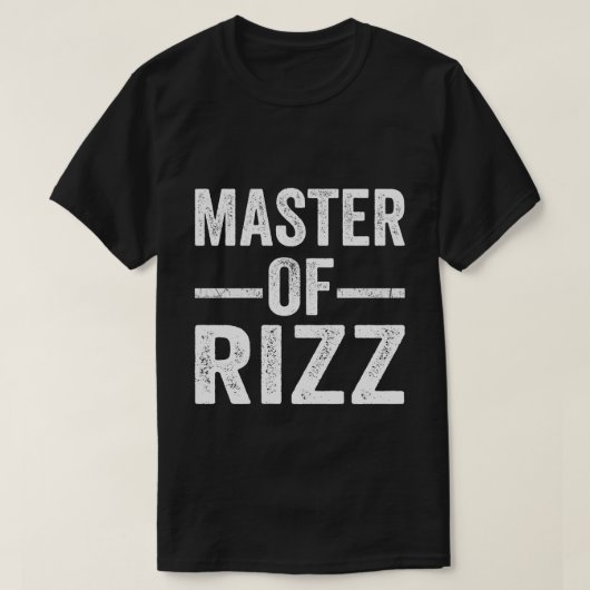 Master Of Rizz The Rizzler Rizzおもしろいミーム引用文 Tシャツ (デザイン正面)