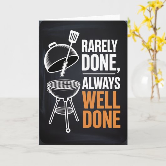 Master of the Grill Birthday Card for men カード (黄色い花)