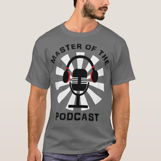 Master Of The Podcast Mic Graphic Tシャツ (正面)