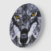 Master of the Wild Painting by Alfred Fox ラージ壁時計 (傾斜)