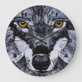 Master of the Wild Painting by Alfred Fox ラージ壁時計 (正面)