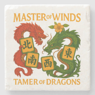 Master of Winds-Tamer of Dragons Mahjong Coasters ストーンコースター