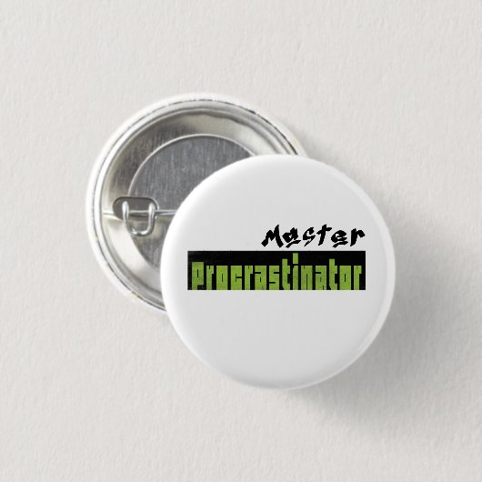 Master Procrastinator - Small Button 缶バッジ (正面&裏面)