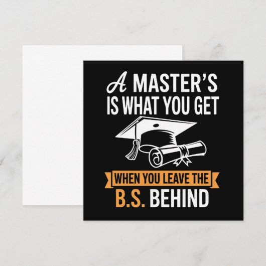 Master’s Degree MBA Masters Degree Graduation  招待状 (正面/裏面)