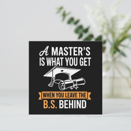 Master’s Degree MBA Masters Degree Graduation  招待状 (スタンド正面)