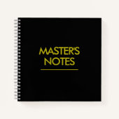 Master’s Notes Spiral Notebook – 20XX Graduation ノートブック (正面)
