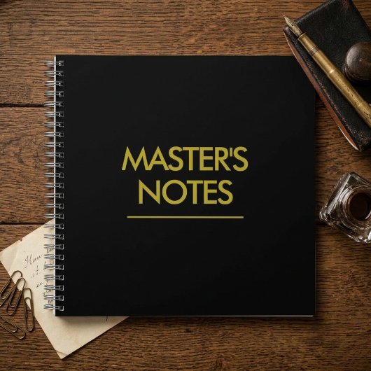 Master’s Notes Spiral Notebook – 20XX Graduation ノートブック