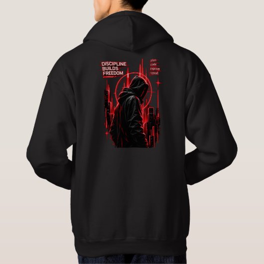 Master the Code Create Your Own Future Cyberpunk パーカ (裏面)
