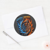 Master the Mayhem Skull – Fire vs Ice Electric Spl ラウンドシール (封筒)