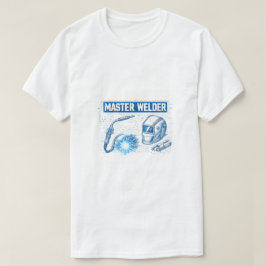 Master Welder Blueprint Technical Schematic Art Tシャツ