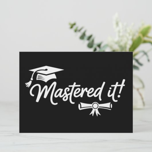 Mastered It Masters Graduation Graduate Grad  招待状 (スタンド正面)