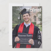 Mastered It Modern Photo Graduation Invitation 招待状 (正面)
