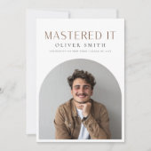 Mastered It Simple Arch Photo Graduation Party 招待状 (正面)