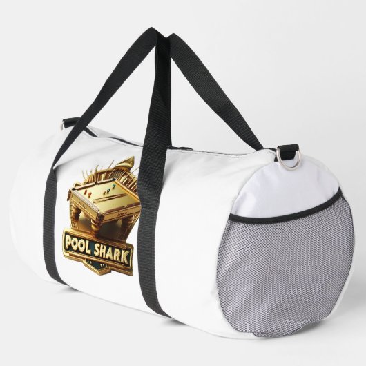 Mastering the Game: Pool Shark Logo on Pool Table ダッフルバッグ (右コーナー)