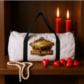 Mastering the Game: Pool Shark Logo on Pool Table ダッフルバッグ