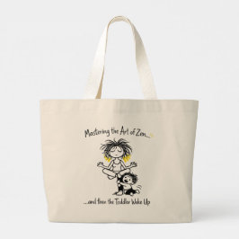 Mastering Zen Mom with Toddler Chaos ラージトートバッグ