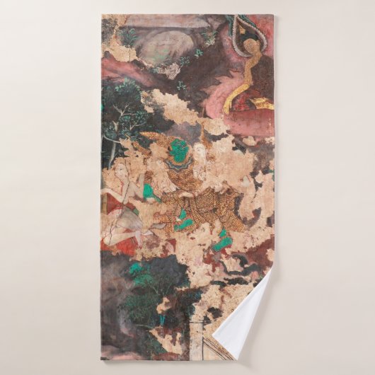 Masterpiece of traditional Thai style painting art バスタオル (バスタオル)