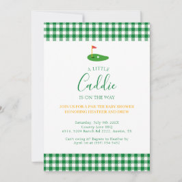 Masters Baby Shower Golf Par tee couple Theme  招待状