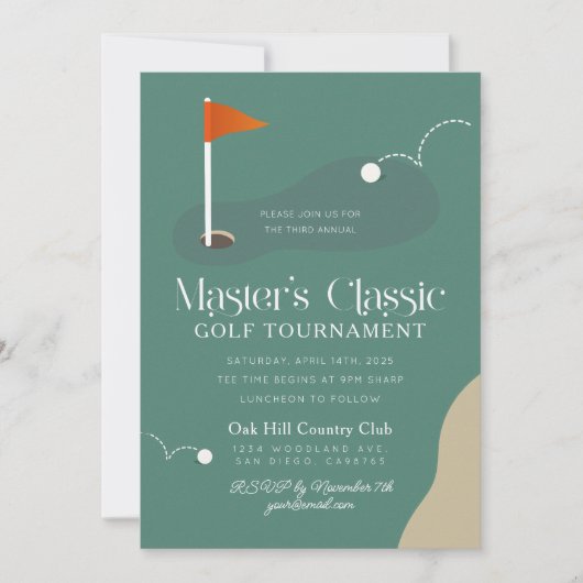 Master's Classic Golf Tournament 招待状 (正面)