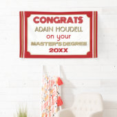 Master's Degree Congrats! Personalized  横断幕 (インサイチュ)