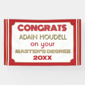 Master's Degree Congrats! Personalized  横断幕 (横)