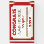 Master's Degree Congrats! Personalized  横断幕 (縦)