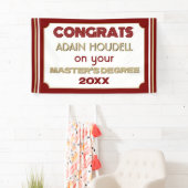 Master's Degree Congrats! Personalized  横断幕 (インサイチュ)
