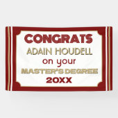 Master's Degree Congrats! Personalized  横断幕 (横)