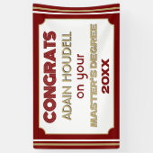 Master's Degree Congrats! Personalized  横断幕 (縦)