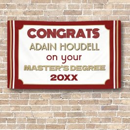 Master's Degree Congrats! Personalized 横断幕