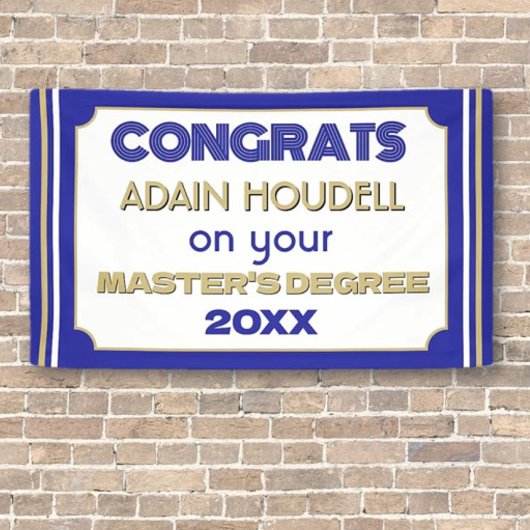 Master's Degree Congrats! Personalized  横断幕