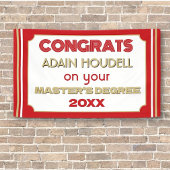 Master's Degree Congrats! Personalized 横断幕