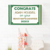 Master's Degree Congrats! Personalized  横断幕 (インサイチュ)
