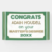 Master's Degree Congrats! Personalized  横断幕 (横)