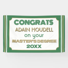 Master's Degree Congrats! Personalized 横断幕
