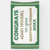 Master's Degree Congrats! Personalized  横断幕 (縦)