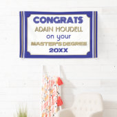 Master's Degree Congrats! Personalized  横断幕 (インサイチュ)