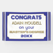 Master's Degree Congrats! Personalized  横断幕 (横)