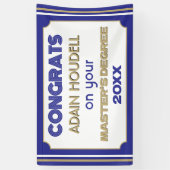 Master's Degree Congrats! Personalized  横断幕 (縦)