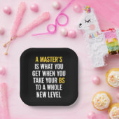 Masters Degree Graduation Funny Humor Quotes  ペーパープレート (パーティー)