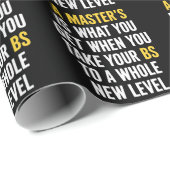 Masters Degree Graduation Funny Humor Quotes  ラッピングペーパー (ロールコーナー)