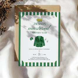 Masters Golf 1st Birthday Invitation Template: Edi 招待状