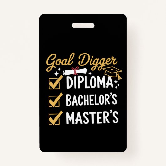 Masters Graduation Goal Digger Mastered It Class バッジ (正面)