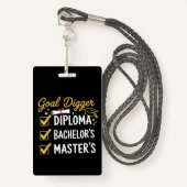 Masters Graduation Goal Digger Mastered It Class バッジ (正面ランヤード)