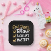 Masters Graduation Goal Digger Mastered It Class  ペーパープレート (パーティー)