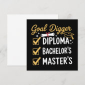 Masters Graduation Goal Digger Mastered It Class  招待状 (正面/裏面)