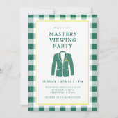 Masters Viewing Watch Party Golf Green Jacket 招待状 (正面)