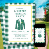Masters Viewing Watch Party Golf Green Jacket 招待状