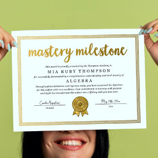 Mastery Award Certificate ポスター